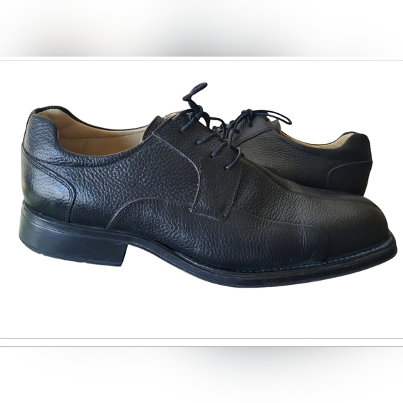 Studio Belvedere Bay Bridge Men's Size 11D Black Leather Split Toe Oxford Shoes - Picture 1 of 11